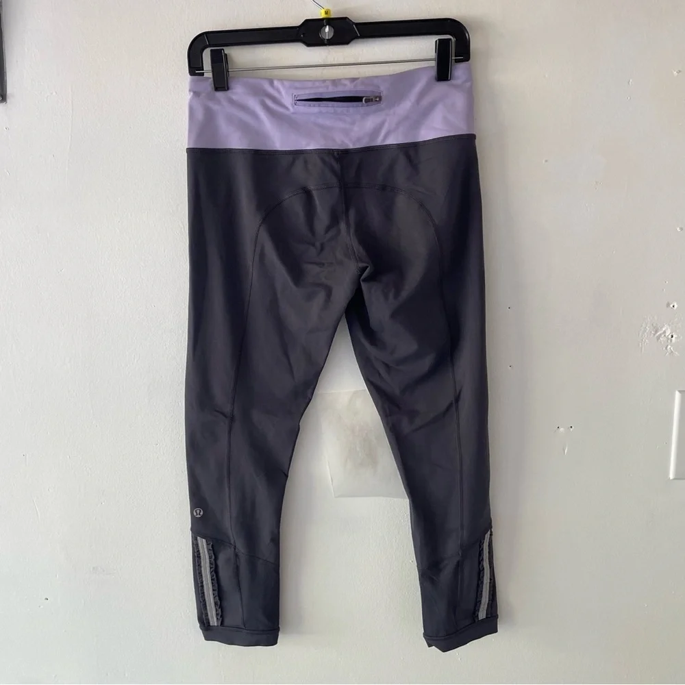 Lululemon Gray Purple Athletic Cropped Leggings - 27062